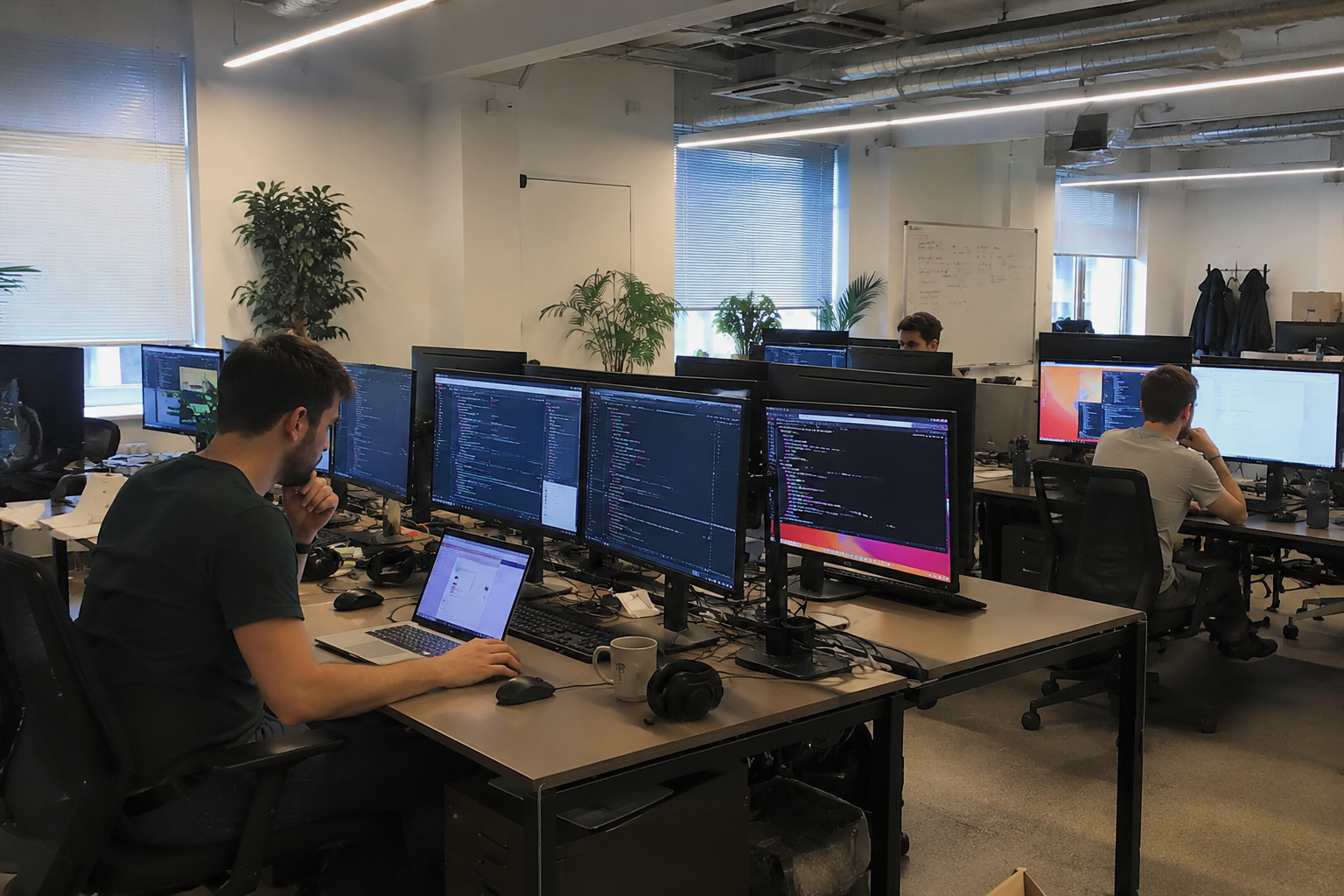 Inside the Webetzy studio, Canary Wharf