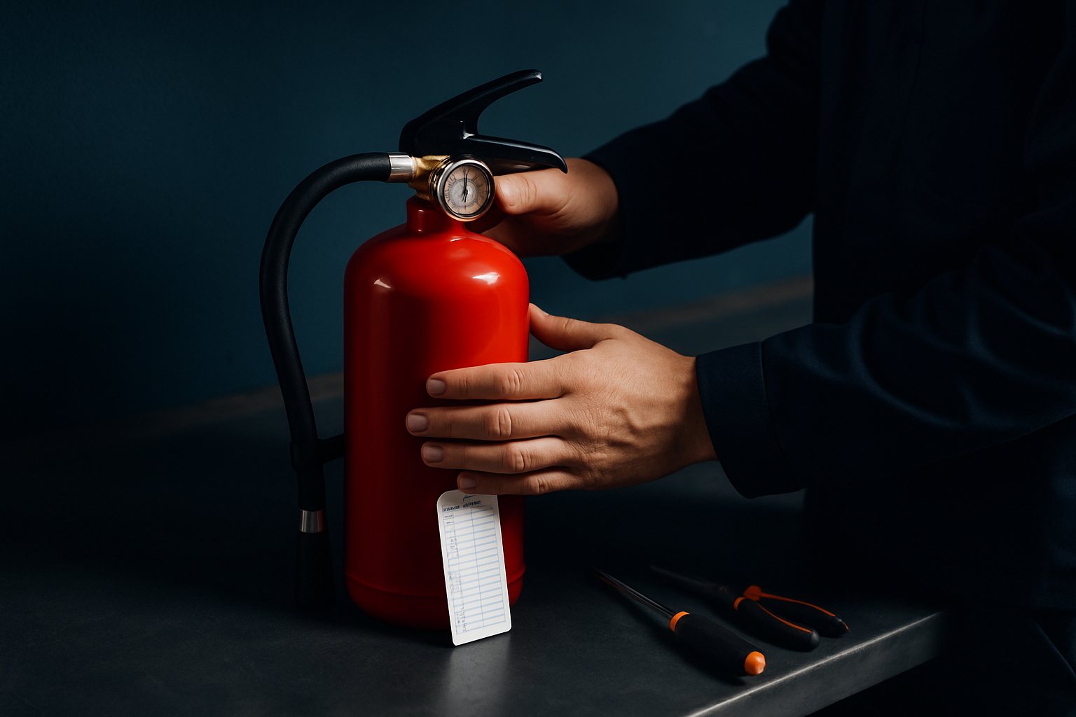 Fire extinguisher servicing and maintenance