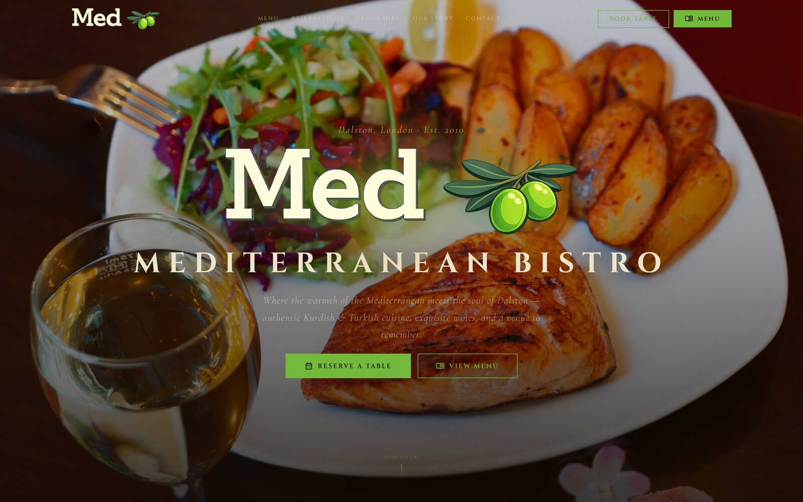 Med Bistro website